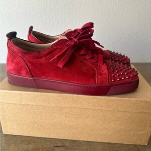 Red Spiked Christian Louboutin Sneakers